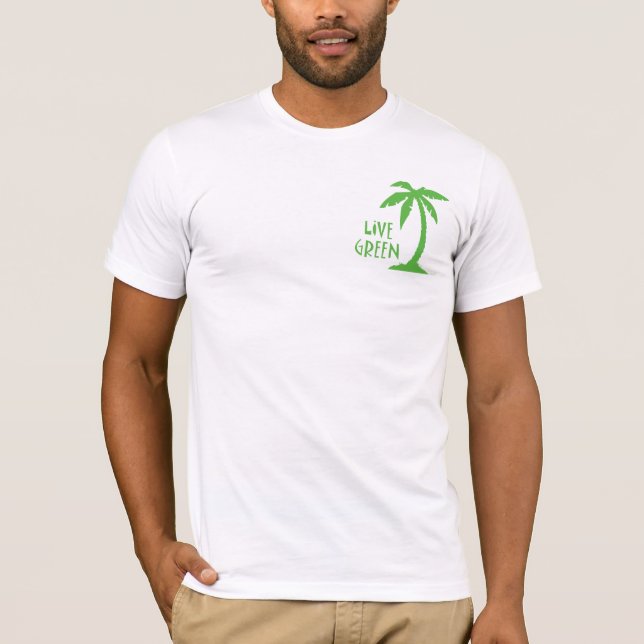 Live Green - Palm Tree T-Shirt (Vorderseite)
