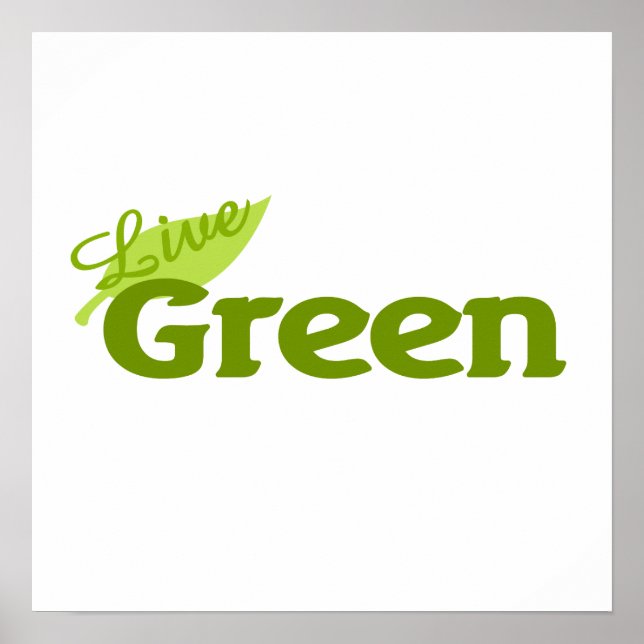 Live Green Poster (Vorne)