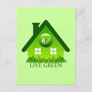 LIVE GREEN POSTKARTE