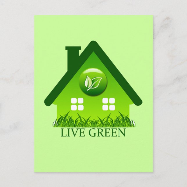 LIVE GREEN POSTKARTE (Vorderseite)