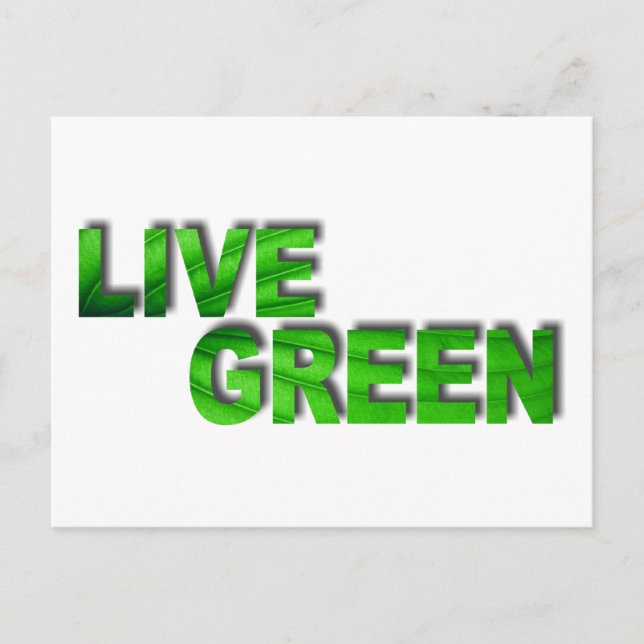 Live Green Postkarte (Vorderseite)