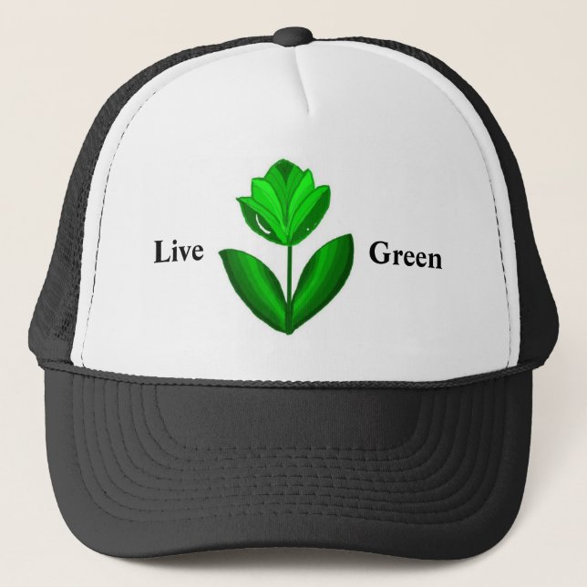 Live Green Truckerkappe (Vorderseite)