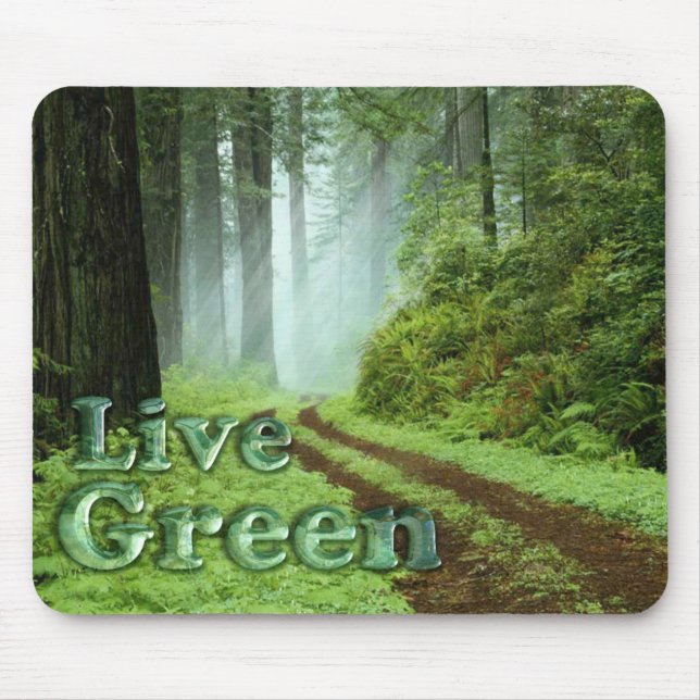 Live Green - Wald Mousepad (Vorne)