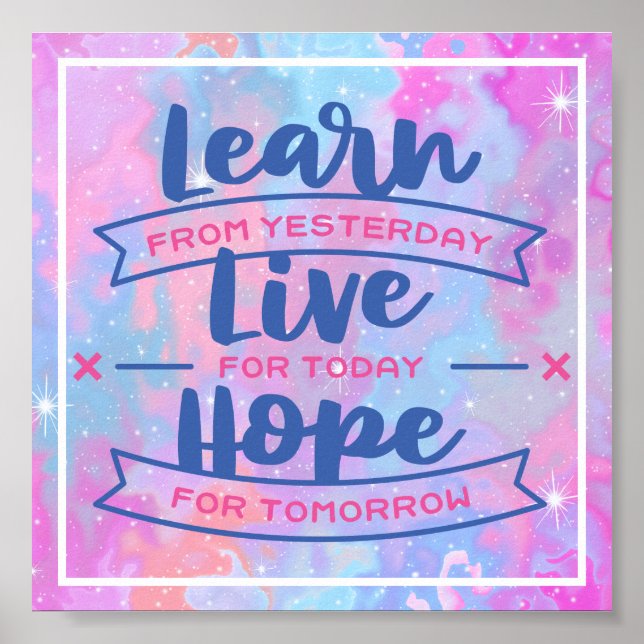 Live Hope lernen Poster (Vorne)