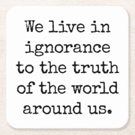 Live in Ignorierpapier-Untersetzer Rechteckiger Pappuntersetzer