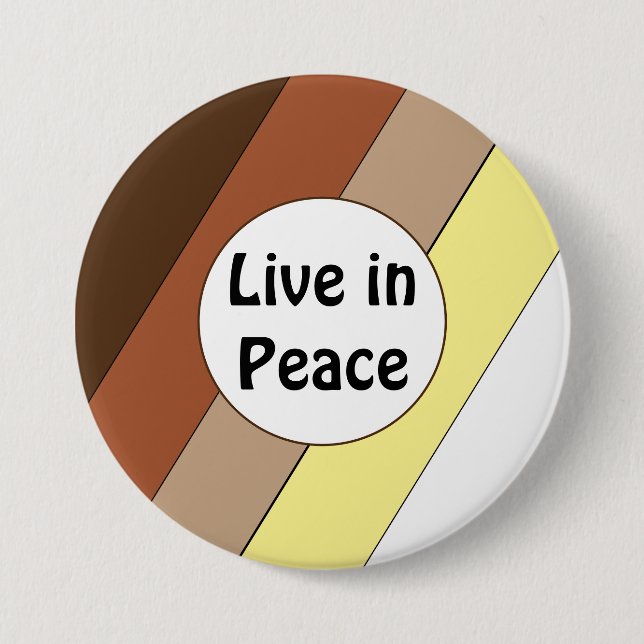 Live in Peace- Racial Harmony Button (Vorderseite)