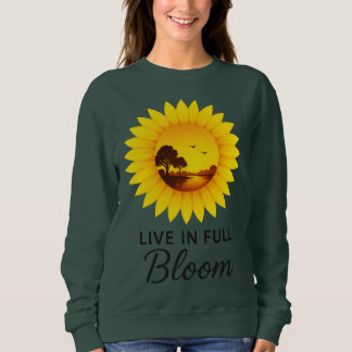 Live in Vollblut Sonnenblumen Sonnenuntergang Insp Sweatshirt