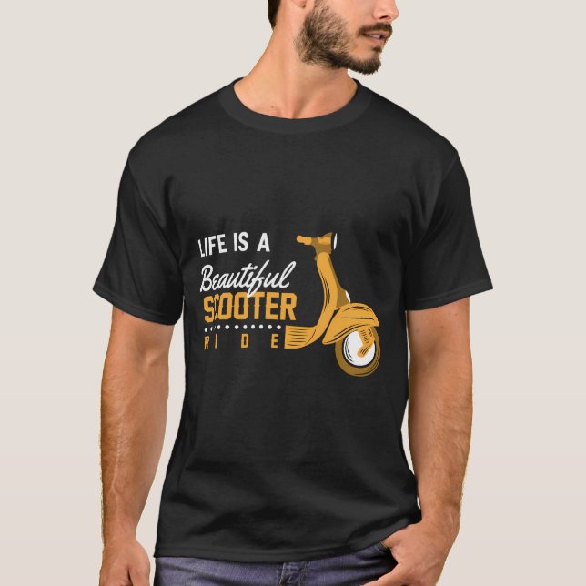 Live ist ein schöner Scooter-Ride T-Shirt (Vorderseite)