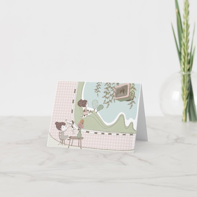 Live-Lachen Liebe #3 Grußkarte Karte (Vorderseite)