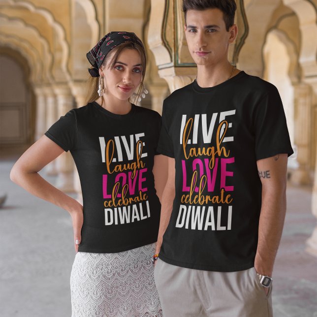 Live-Lachen Liebe feiert Diwali T-Shirt (Von Creator hochgeladen)