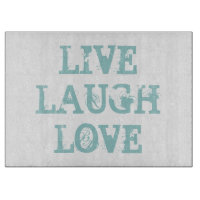Live-Lachen Liebe Großglas-Schneidebrett Geschenk