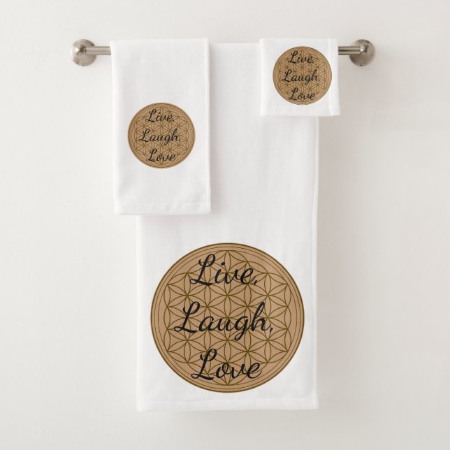 "Live, lachen, Liebe" HandtuchSet Badhandtuch Set (Insitu)