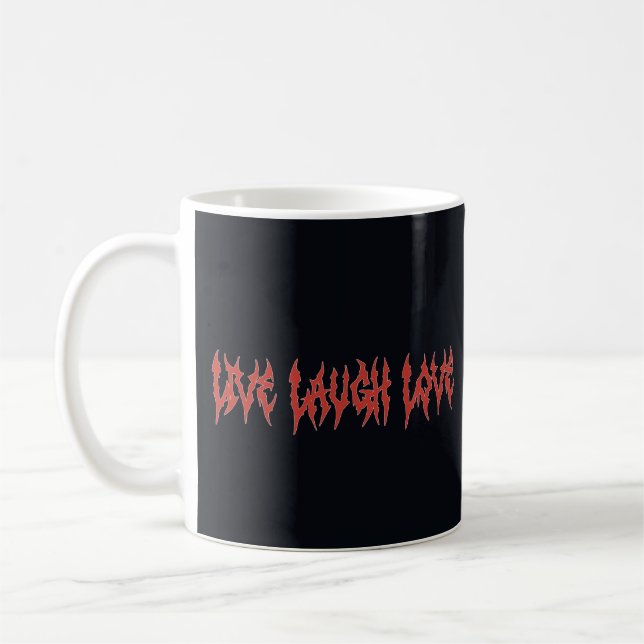 Live-Lachen-Liebe Kaffeetasse (Links)