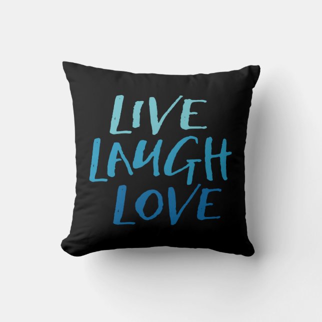 Live Lachen Liebe. Kissen (Vorderseite)