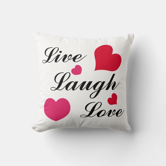 Live, Lachen, Liebe Kissen (Vorderseite)