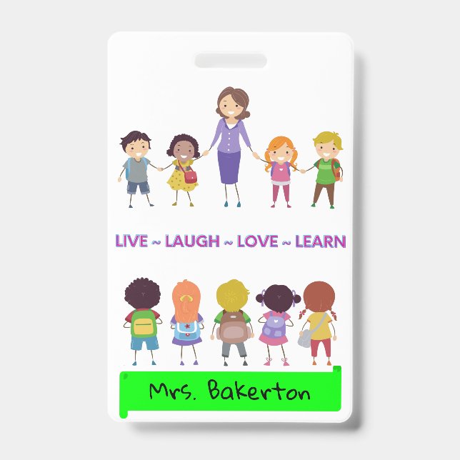 Live ~ Lachen ~ Liebe ~ Lehren Ausweis (Vorderseite)