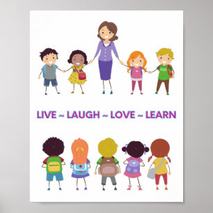 Live ~ Lachen ~ Liebe ~ Lehren Poster