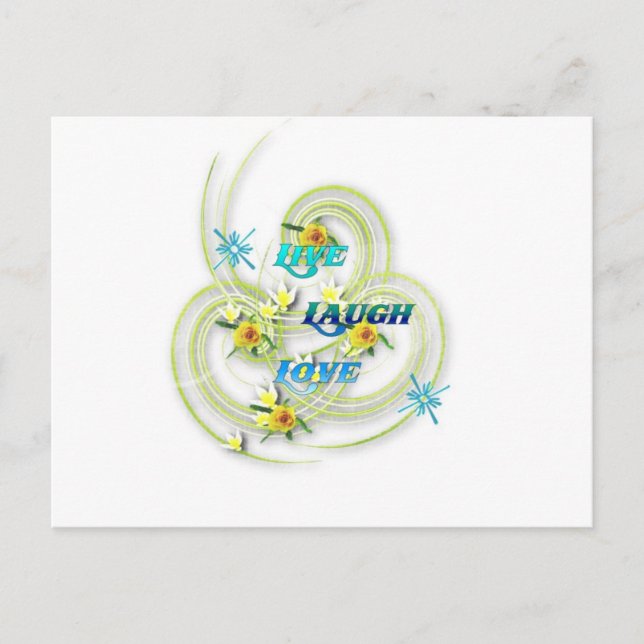 Live, Lachen, Liebe Postkarte (Vorderseite)