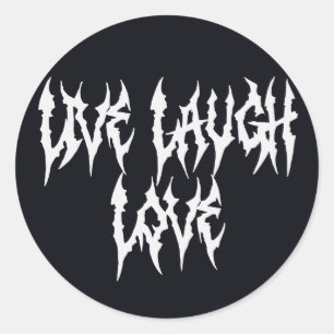 Live, Lachen, Liebe Runder Aufkleber