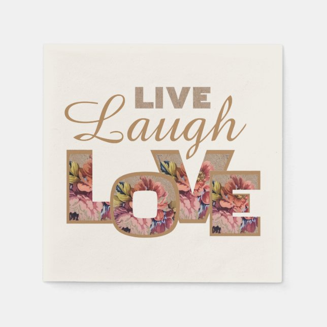 Live, Lachen, Liebe Serviette (Vorderseite)
