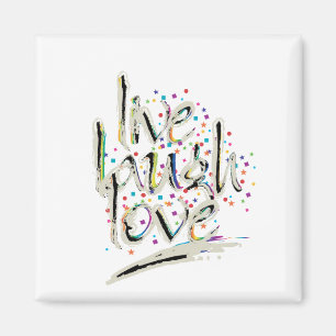 Live, Lachen, Liebe-Wörter Magnet