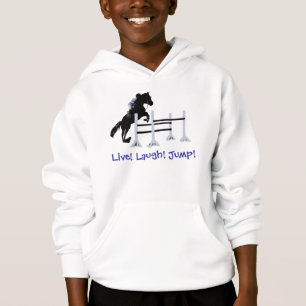 Live! Lachen! Sprung! Pferdepullover Hoodie
