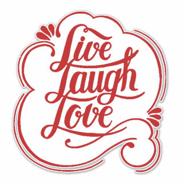 LIve lacht Liebe Sticker (Vorderseite)