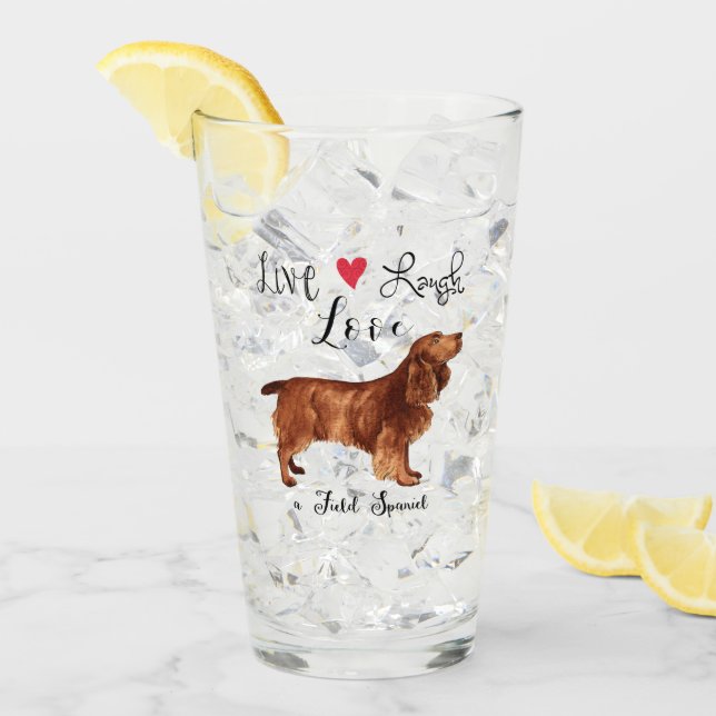 Live Lagh Liebe a Field Spanisch Glass Glas (Vorderseite Ice)