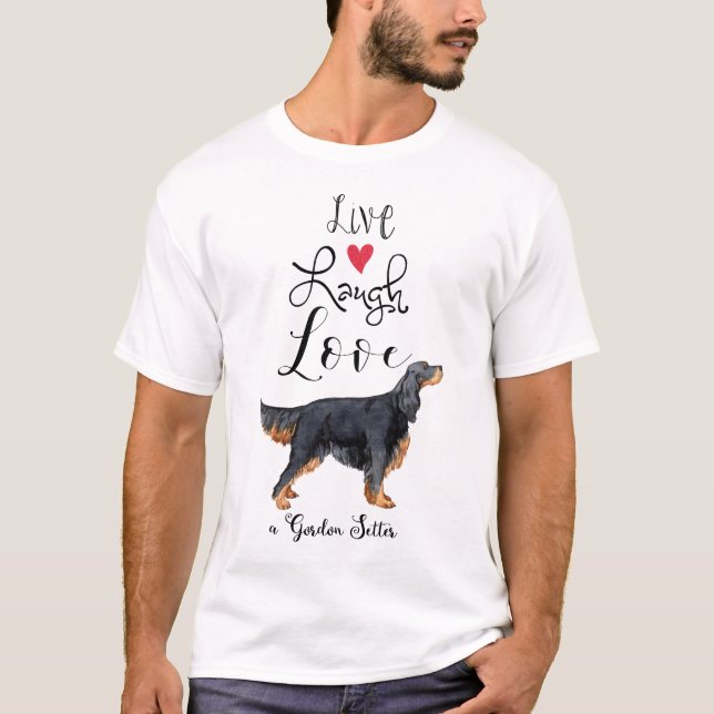 Live Lagh Liebe a Gordon Setter T - Shirt (Vorderseite)