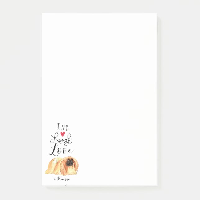 Live Lagh Liebe a Pekingese Notes Post-it Klebezettel (Vorderseite)