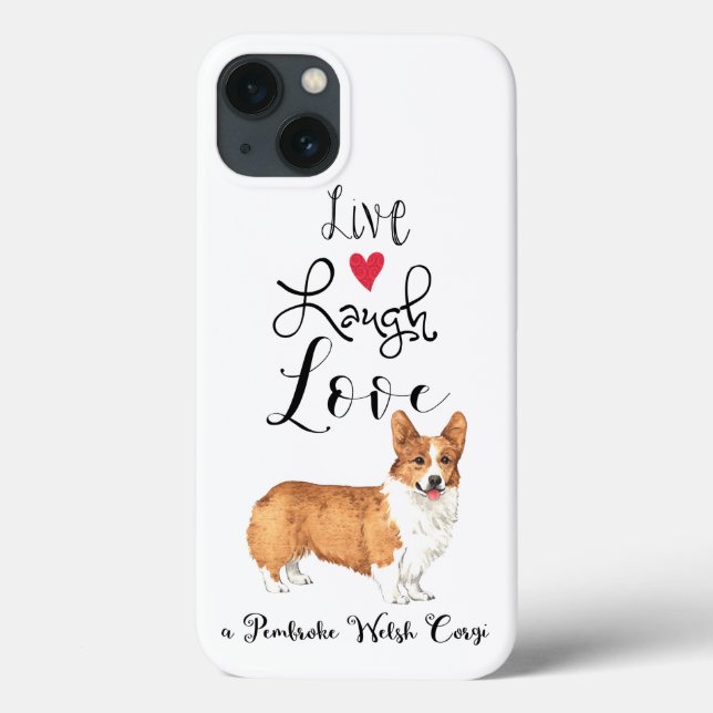 Live Lagh Liebe a Pembroke Welsh Corgi Case-Mate iPhone Hülle (Rückseite)