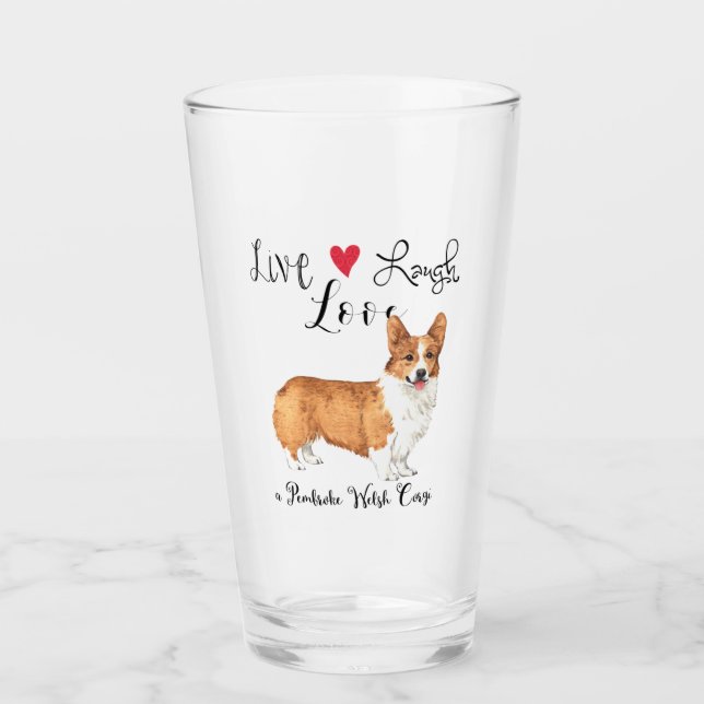 Live Lagh Liebe a Pembroke Welsh Corgi Glas (Vorderseite)