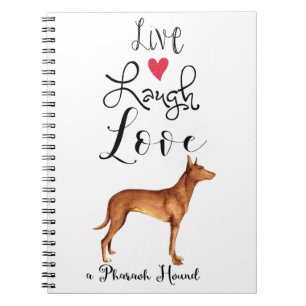 Live Lagh Liebe a Pharaoh Hound Notebook Notizblock
