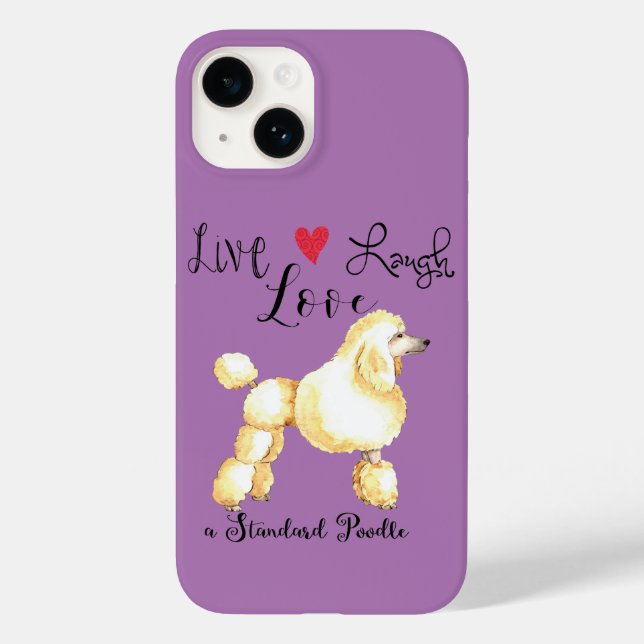 Live Lagh Liebe a Standard Poodle Case-Mate iPhone Hülle (Rückseite)