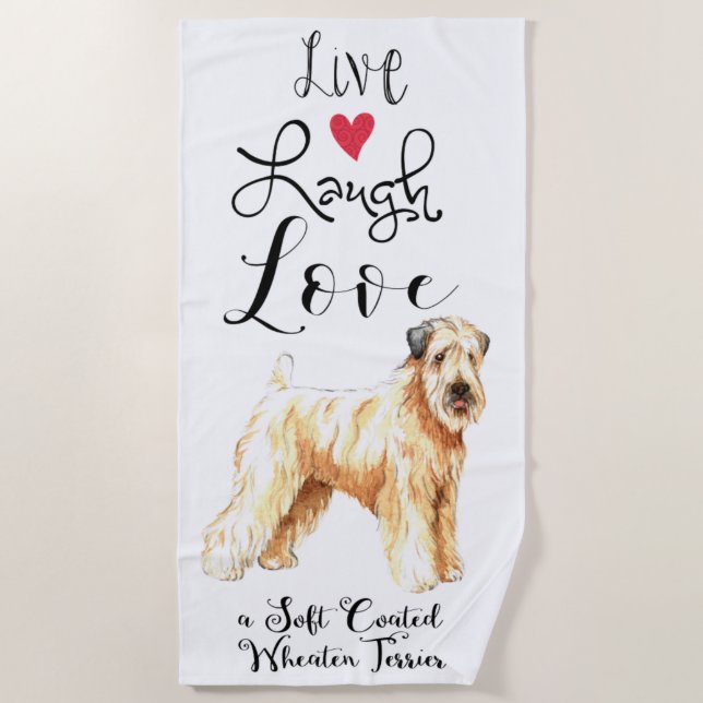 Live Lagh Liebe a Wheaten Beach Handtuch (Vorderseite)