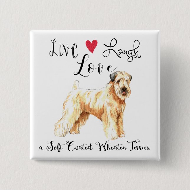 Live Lagh Liebe a Wheaten Button (Vorderseite)