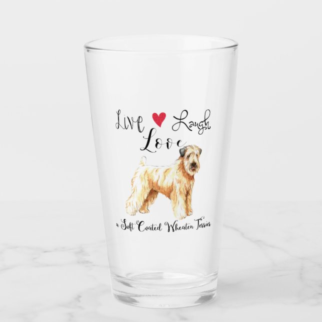 Live Lagh Liebe a Wheaten Glass Glas (Vorderseite)