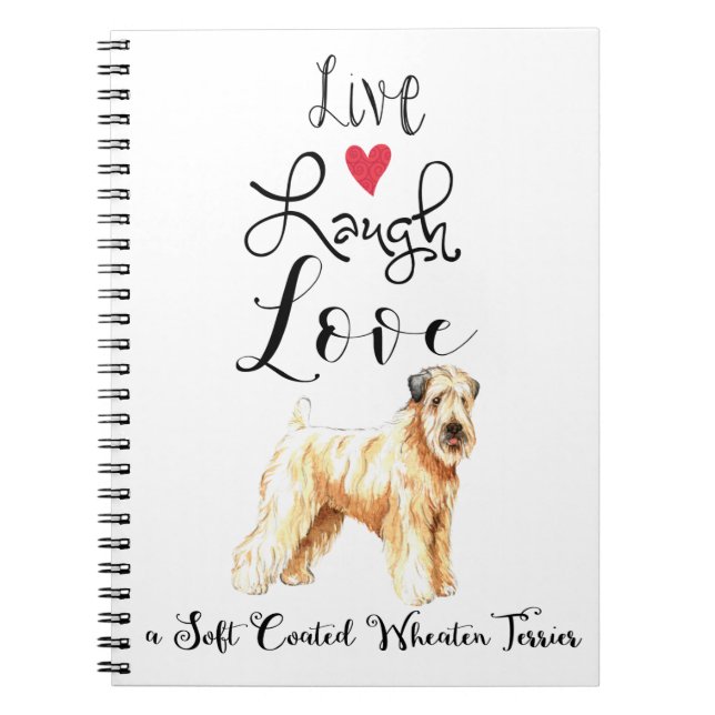 Live Lagh Liebe a Wheaten Notebook Notizblock (Vorderseite)