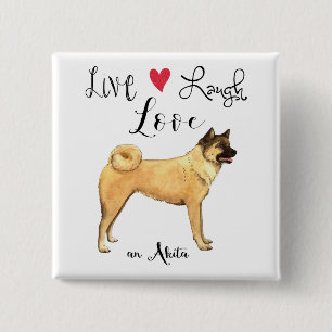 Live Lagh Liebe an Akita Button