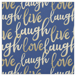 Live-Lagh Liebe Imitate Gold Lettern Muster Stoff