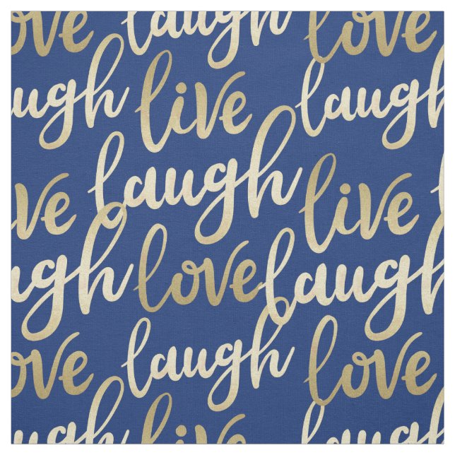 Live-Lagh Liebe Imitate Gold Lettern Muster Stoff (Muster)