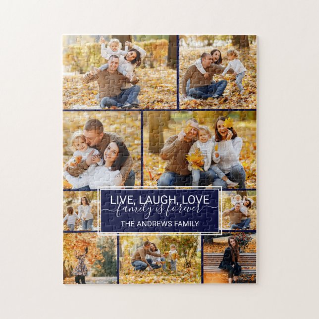 Live-Lagh-Liebe ist für immer ein Foto Collage Puzzle (Vertikal)