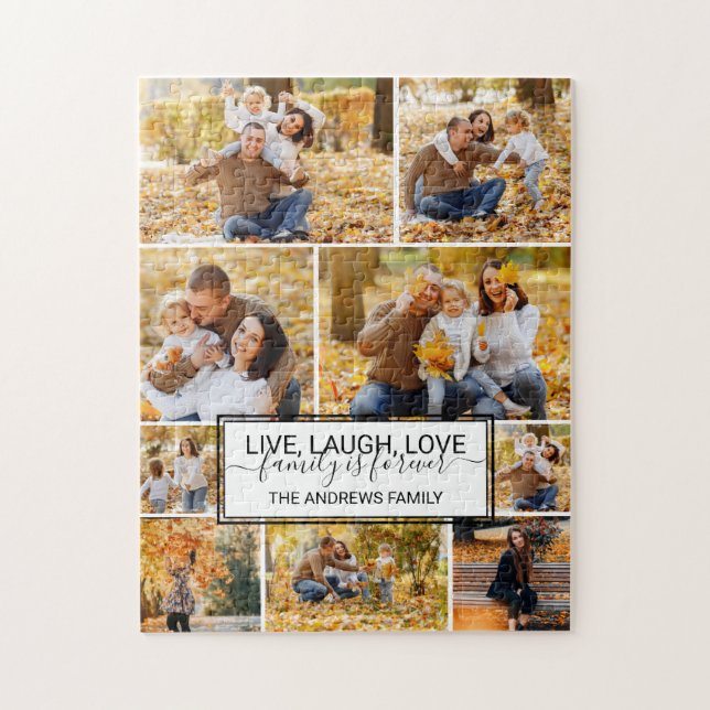 Live-Lagh-Liebe ist für immer ein Foto Collage Puzzle (Vertikal)