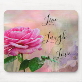 Live-Lagh Liebe Rosa Rose  Mousepad