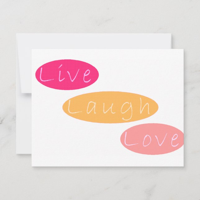 Live Lagh Liebe Stationery Mitteilungskarte (Vorderseite)