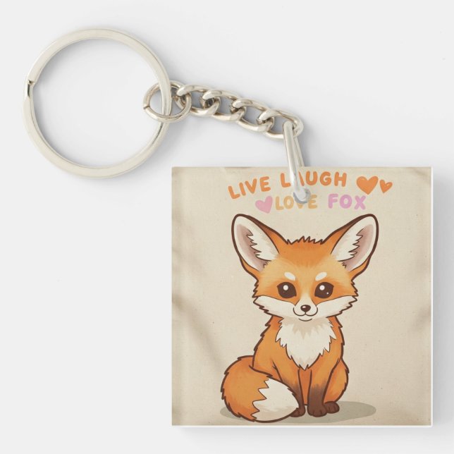 Live Lagh niedlich Fuchs Schlüsselanhänger (Vorderseite)