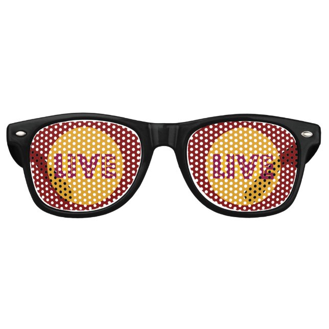 Live & Lass in Orbit-Sonnenbrille Partybrille (Vorderseite)