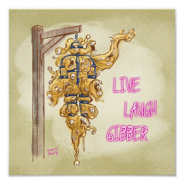 Live Laugh Gibber Print Fotodruck (Vorne)