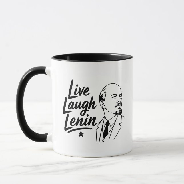 Live Laugh Lenin Tasse (Links)