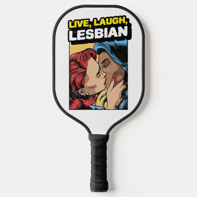 Live Laugh Lesbian Pickleball Schläger (Vorderseite)